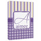 Purple Gingham & Stripe Canvas Print - 20x30 (Personalized)