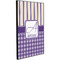 Purple Gingham & Stripe 20x30 Wood Print - Angle View