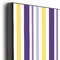 Purple Gingham & Stripe 20x30 Wood Print - Closeup