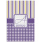 Purple Gingham & Stripe Poster - Matte - 24x36 (Personalized)