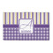 Purple Gingham & Stripe 3'x5' Indoor Area Rugs - Main