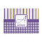 Purple Gingham & Stripe 4' x 6' Indoor Area Rug (Personalized)