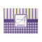 Purple Gingham & Stripe Area Rug (Personalized)