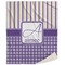 Purple Gingham & Stripe 50x60 Sherpa Blanket