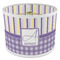 Purple Gingham & Stripe 8" Drum Lampshade - ANGLE Poly-Film