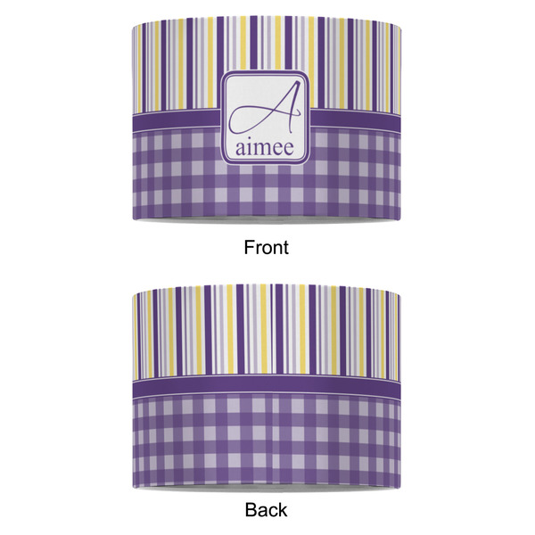 Purple Gingham & Stripe 8" Drum Lampshade - APPROVAL (Fabric)