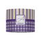 Purple Gingham & Stripe 8" Drum Lampshade - FRONT (Fabric)