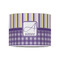 Purple Gingham & Stripe 8" Drum Lampshade - FRONT (Poly Film)