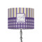 Purple Gingham & Stripe 8" Drum Lampshade - ON STAND (Fabric)