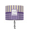 Purple Gingham & Stripe 8" Drum Lamp Shade - Fabric (Personalized)