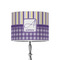 Purple Gingham & Stripe 8" Drum Lampshade - ON STAND (Poly Film)