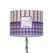 Purple Gingham & Stripe 8" Drum Lamp Shade - Poly-film (Personalized)