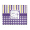 Purple Gingham & Stripe 8' x 10' Indoor Area Rug (Personalized)