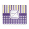 Purple Gingham & Stripe 8' x 10' Patio Rug (Personalized)