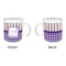 Purple Gingham & Stripe Acrylic Kids Mug (Personalized) - APPROVAL