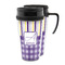 Purple Gingham & Stripe Acrylic Travel Mug (Personalized)
