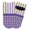 Purple Gingham & Stripe Adult Ankle Socks