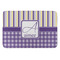 Purple Gingham & Stripe Anti-Fatigue Kitchen Mat (Personalized)