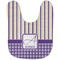 Purple Gingham & Stripe Baby Bib - AFT flat