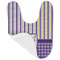 Purple Gingham & Stripe Baby Bib - AFT folded