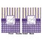Purple Gingham & Stripe Baby Blanket (Double Sided - Printed Front and Back)