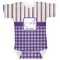 Purple Gingham & Stripe Baby Bodysuit 0-3 (Personalized)
