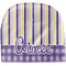 Purple Gingham & Stripe Baby Hat Beanie