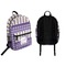 Purple Gingham & Stripe Backpack front and back - Apvl