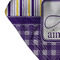 Purple Gingham & Stripe Bandana Detail