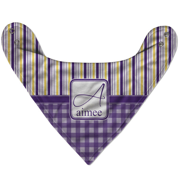 Purple Gingham & Stripe Bandana Flat Approval