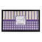 Purple Gingham & Stripe Bar Mat - Small - FRONT