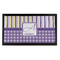 Purple Gingham & Stripe Bar Mat - Small (Personalized)