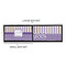 Purple Gingham & Stripe Bar Mats - Sizing Chart