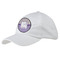 Purple Gingham & Stripe Baseball Cap - White