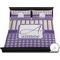 Purple Gingham & Stripe Bedding Set (King) - Duvet