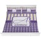 Purple Gingham & Stripe Bedding Set (King)