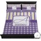 Purple Gingham & Stripe Bedding Set (Queen) - Duvet
