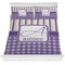 Purple Gingham & Stripe Bedding Set (Queen)