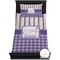 Purple Gingham & Stripe Bedding Set (Twin) - Duvet