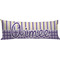 Purple Gingham & Stripe Body Pillow Case (Personalized)