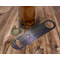 Purple Gingham & Stripe Bottle Opener - In Use