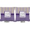 Purple Gingham & Stripe Burlap Pillow Approval