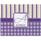 Purple Gingham & Stripe Burlap Placemat