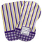 Purple Gingham & Stripe Burps - New and Old Main Overlay