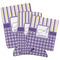 Purple Gingham & Stripe Can Coolers - PARENT/MAIN