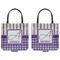 Purple Gingham & Stripe Canvas Tote - Front and Back