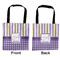 Purple Gingham & Stripe Car Bag - Apvl