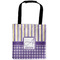 Purple Gingham & Stripe Auto Back Seat Organizer Bag (Personalized)