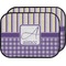 Purple Gingham & Stripe Car Floor Mats (Back Seat) (Personalized)