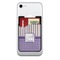 Purple Gingham & Stripe Cell Phone Credit Card Holder w/ Phone